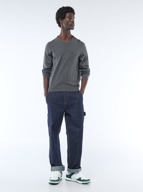 Basic trui van effen tricot - Kiabi