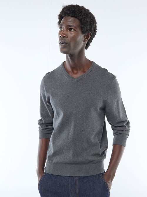 Basic trui van effen tricot - Kiabi