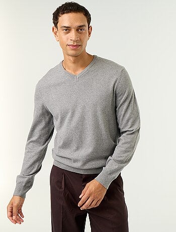 Basic trui van effen tricot