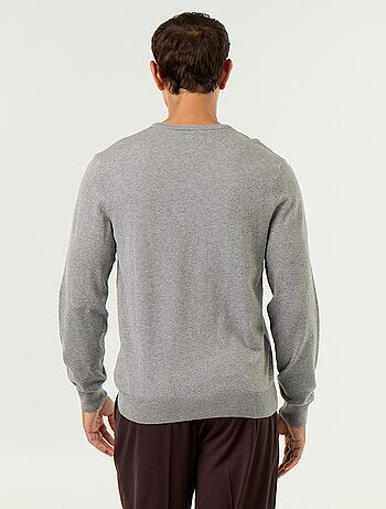 Basic trui van effen tricot