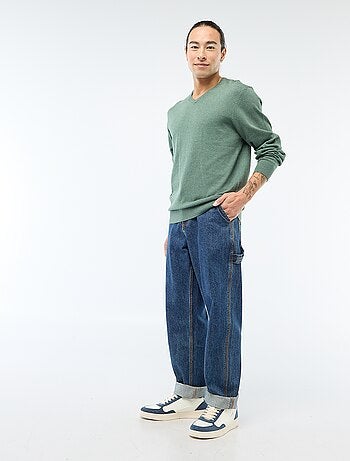 Basic trui van effen tricot