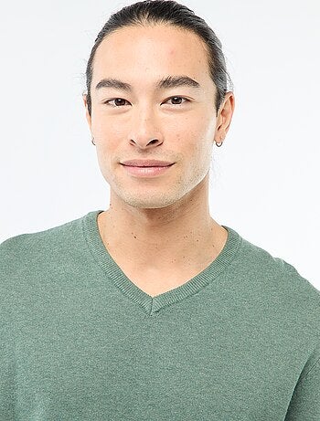 Basic trui van effen tricot