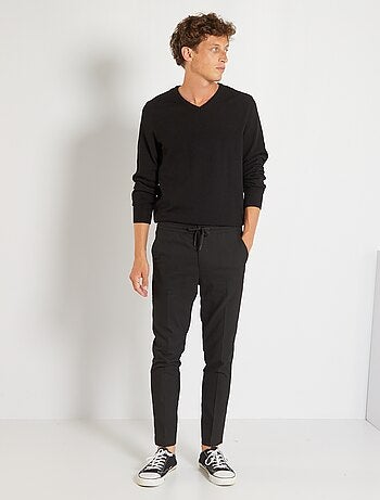 Basic trui van effen tricot