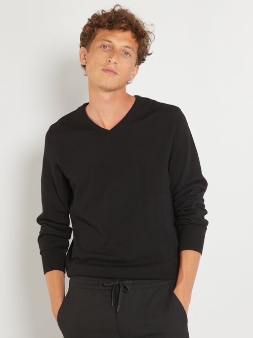 Basic trui van effen tricot - Kiabi