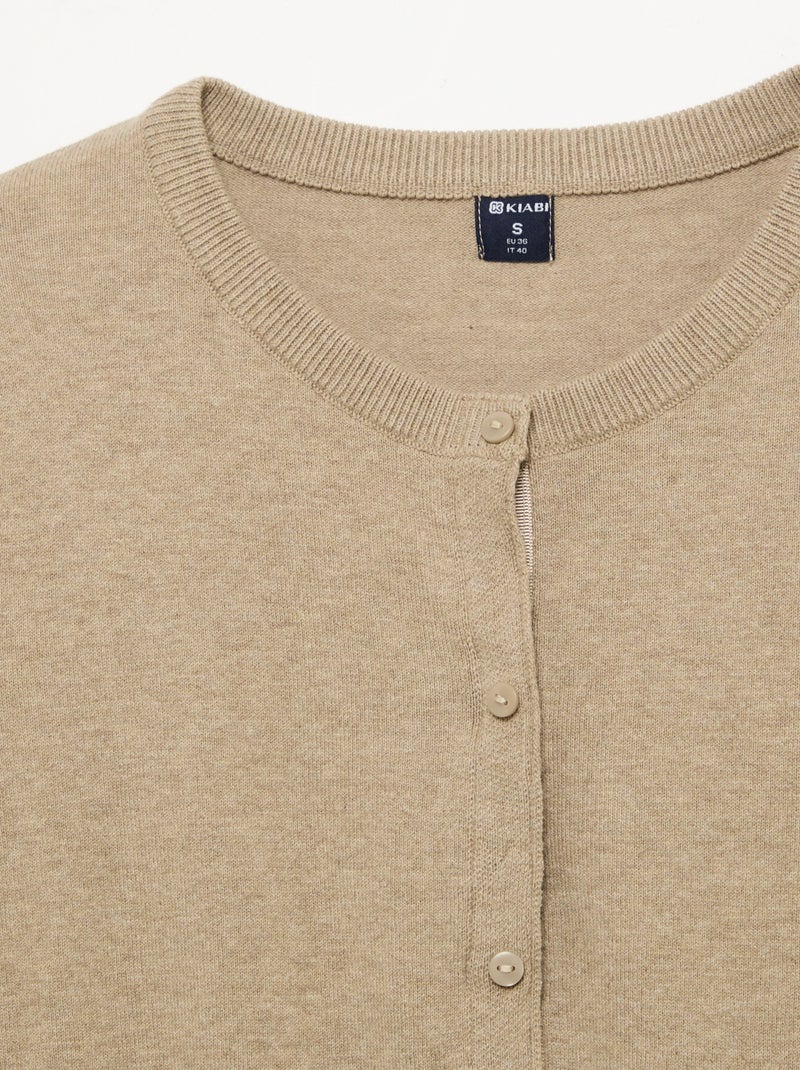 Basic vest - Makkelijk aan te trekken Biege - Kiabi