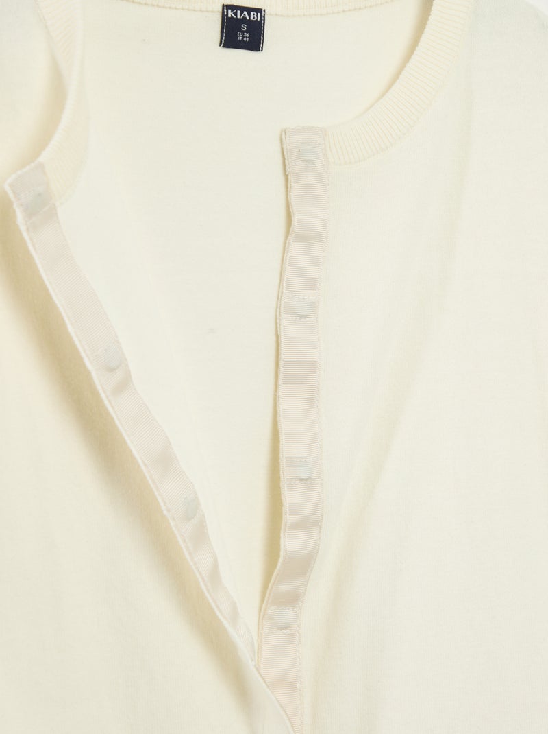 Basic vest - makkelijk aan te trekken collectie Wit - Kiabi