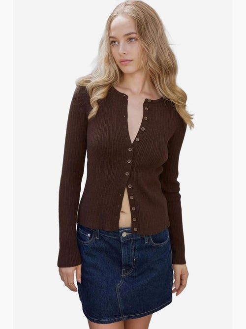 Basic vest met knopen hiccup - Kiabi Basic vest met knopen hiccup - Kiabi