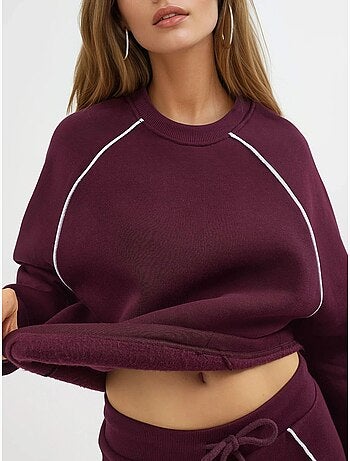 Basis sweatshirt met losvallende ronde hals busem
