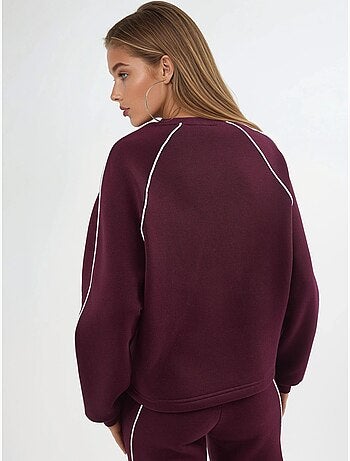 Basis sweatshirt met losvallende ronde hals busem
