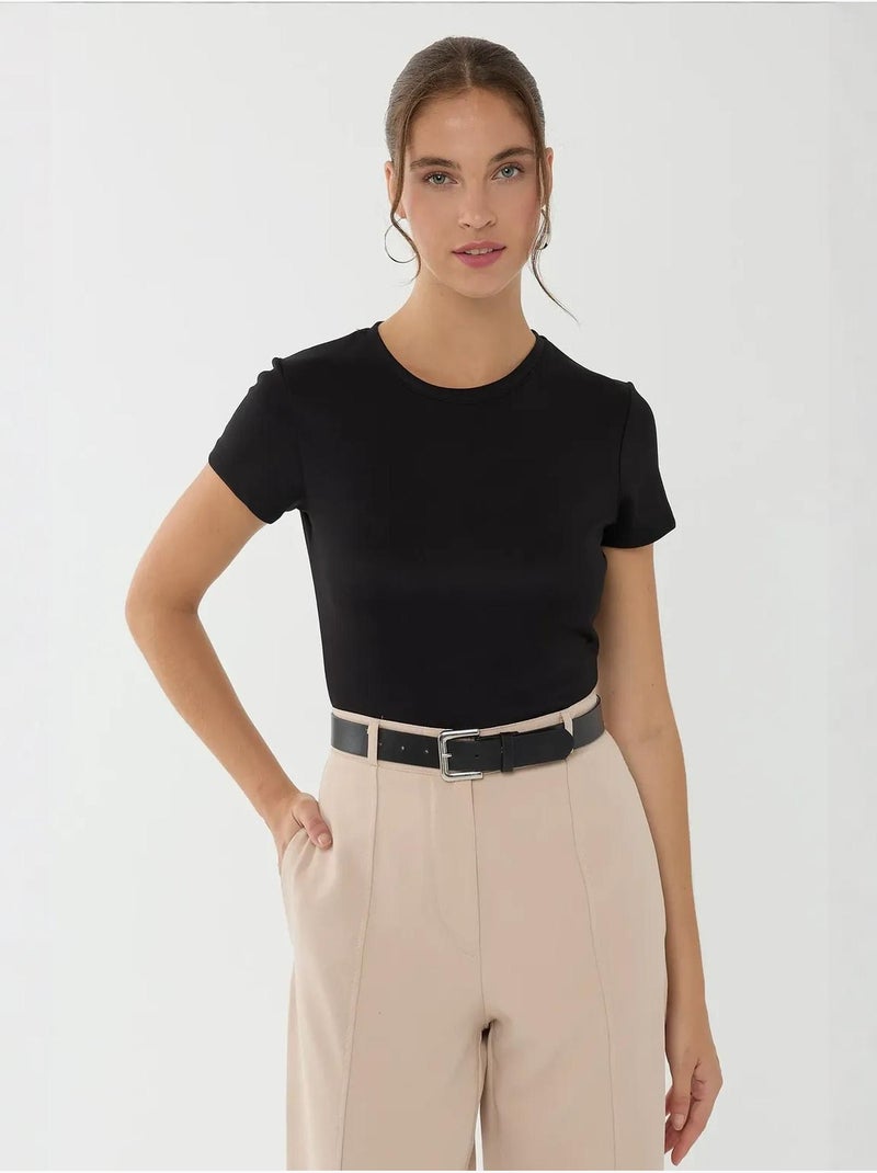 Basis t-shirt hiccup Zwart - Kiabi