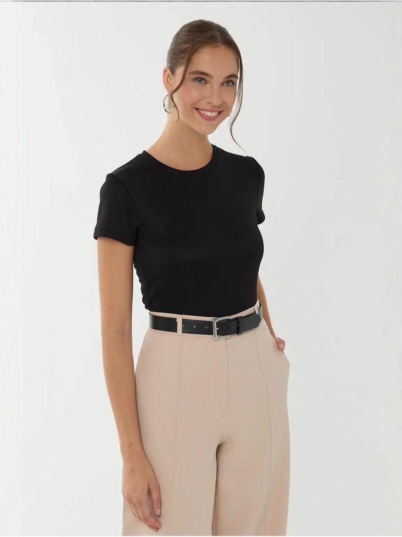 Basis t-shirt hiccup Zwart - Kiabi