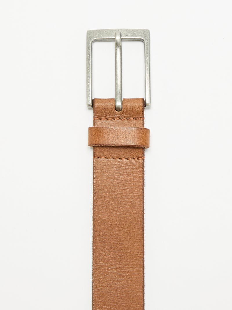 Basische riem met metalen gesp Bruin - Kiabi