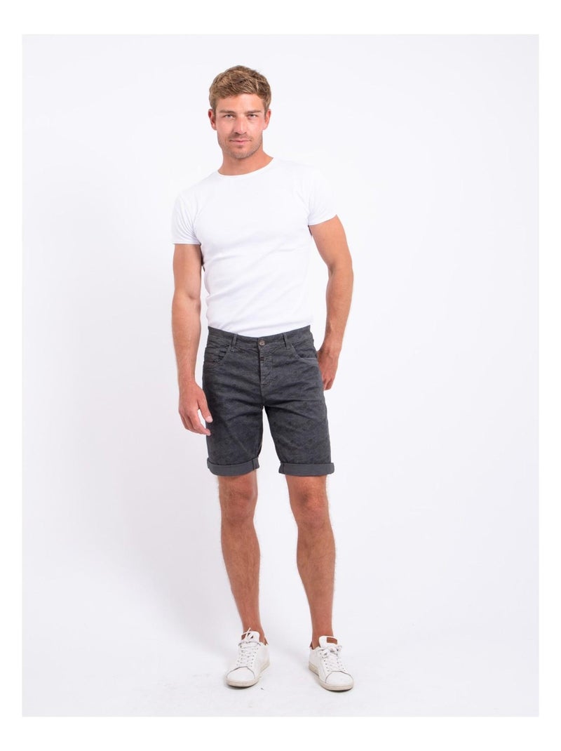BASKEL Bermuda shorts met patroon Grijs - Kiabi