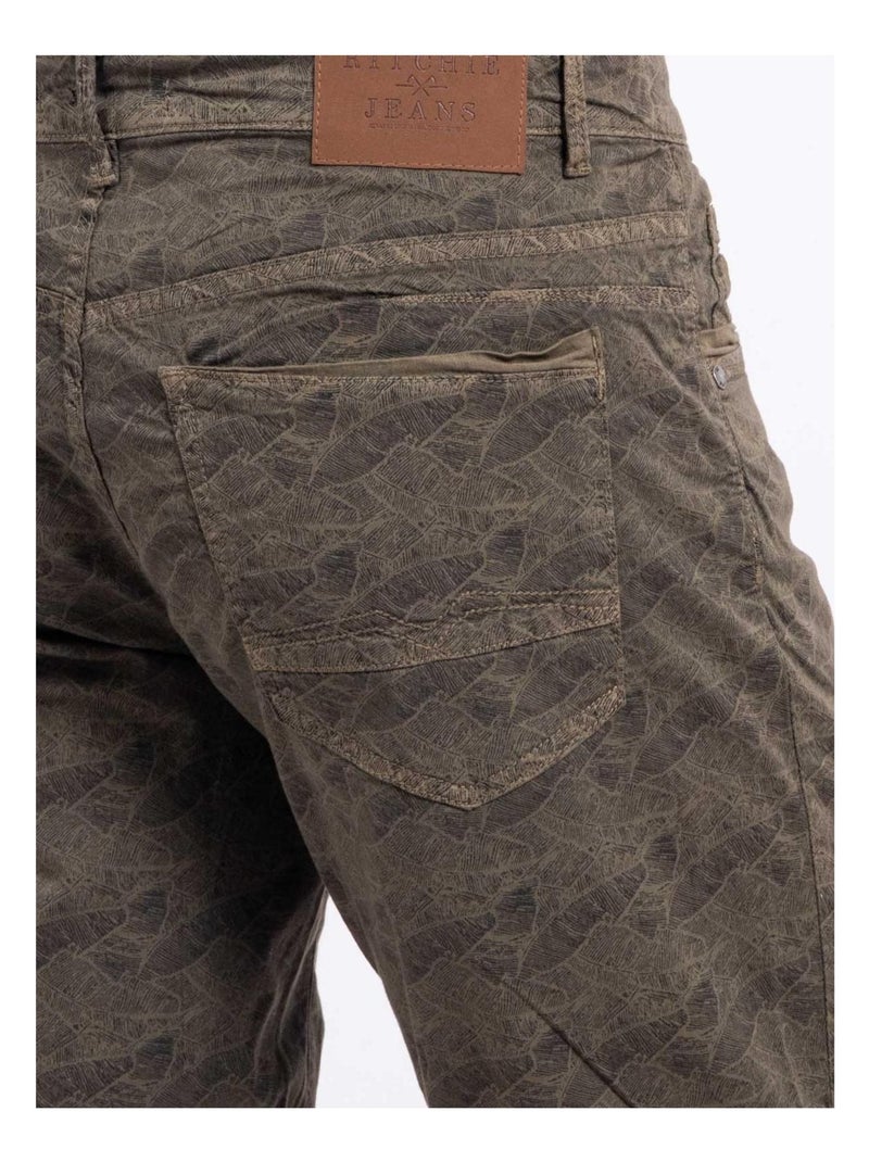 BASKEL Bermuda shorts met patroon Kaki - Kiabi