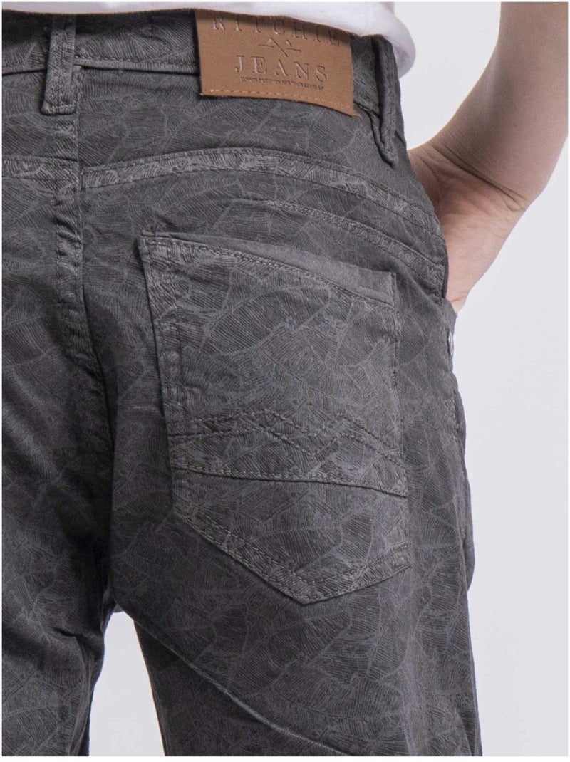 Baskel-j bermuda shorts met print Donkergrijs - Kiabi