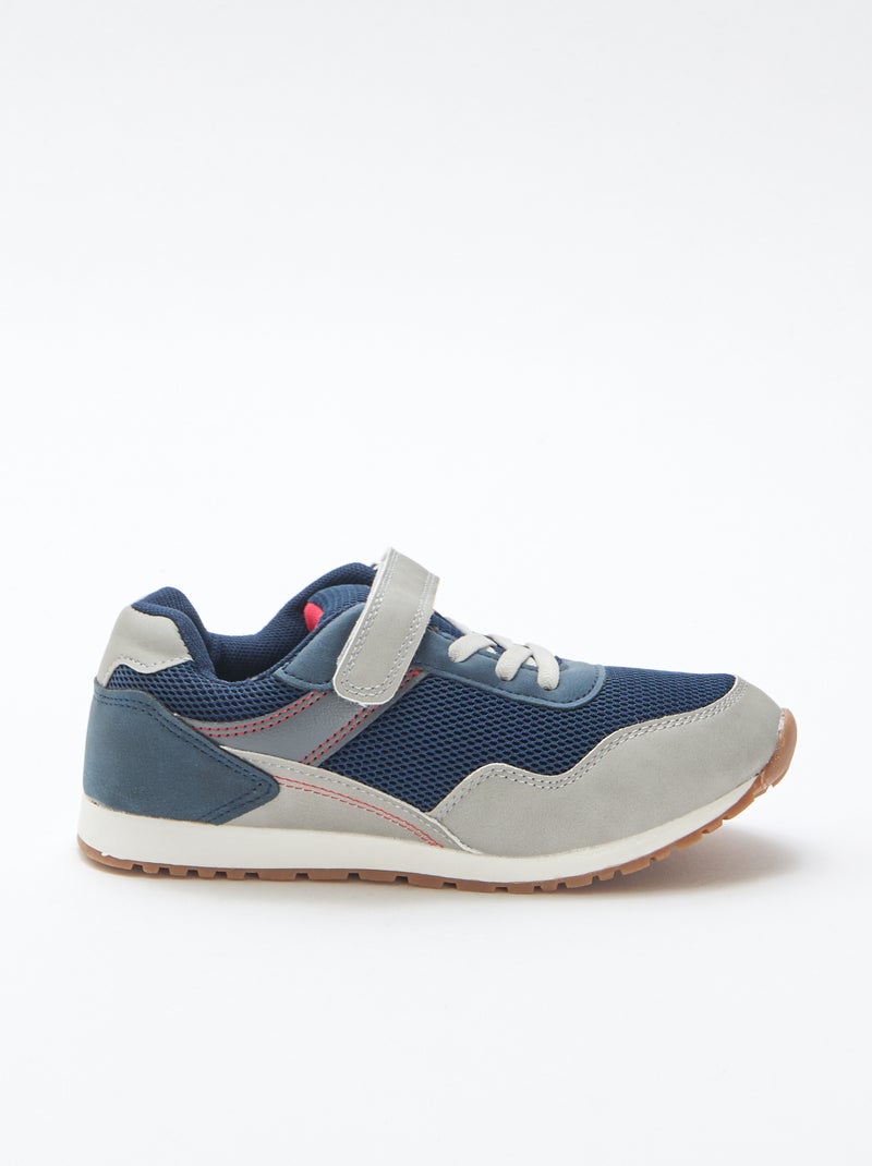 Basket à scratch multicolore en mesh Bleu - Kiabi