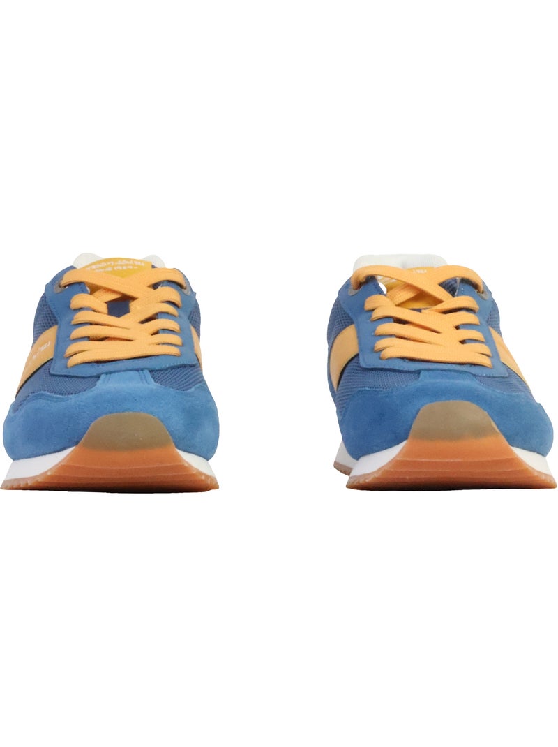 Basket Cuir Teddy Smith Bleu - Kiabi
