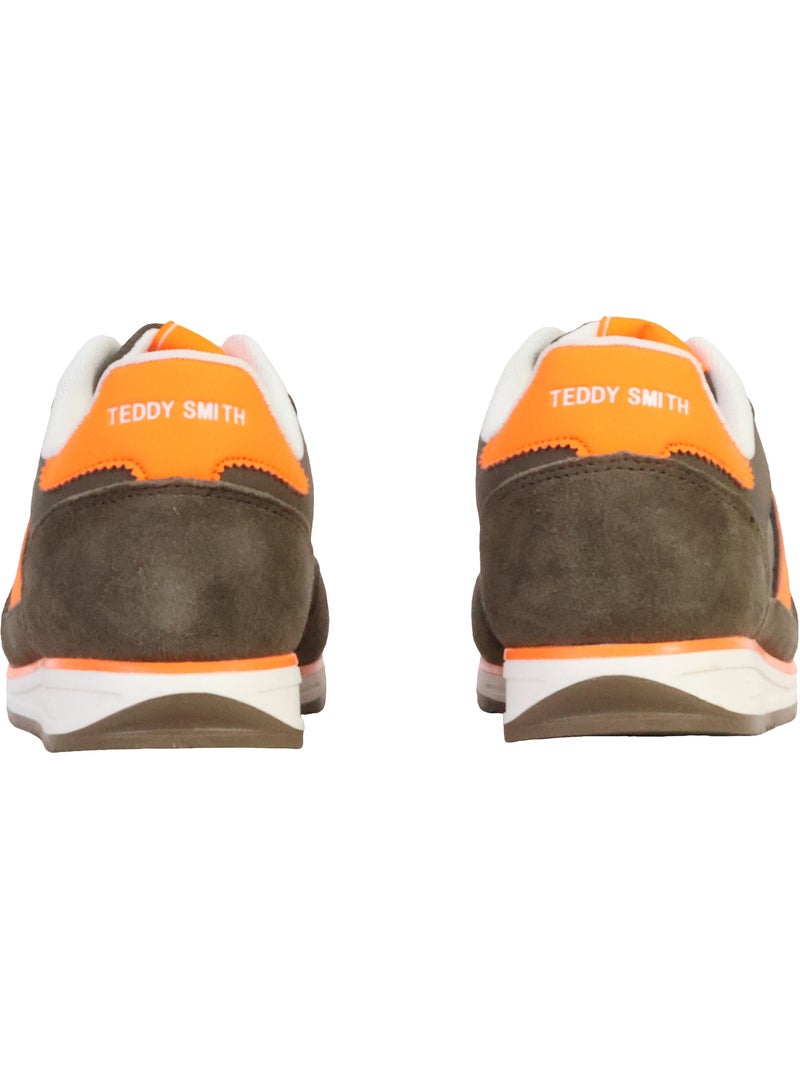 Basket Cuir Teddy Smith Kaki - Kiabi