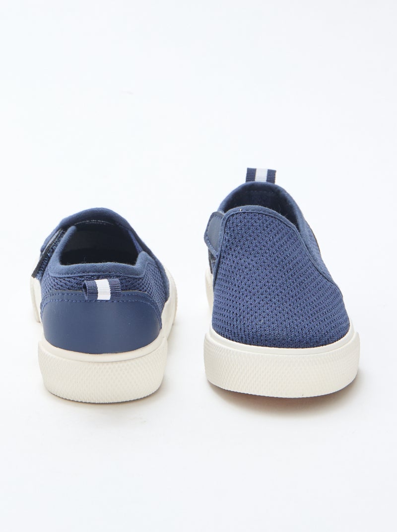 Basket slip-on en mesh uni Bleu - Kiabi