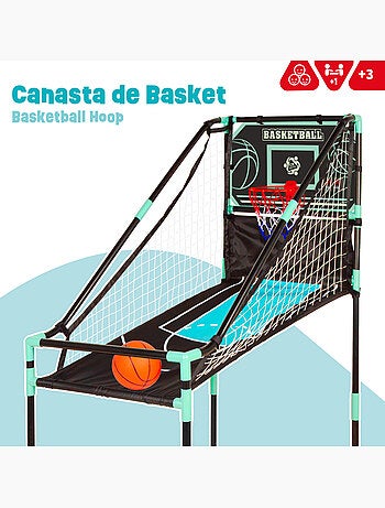 Basketbalring met retourstructuur en elektronisch scorebord cb games