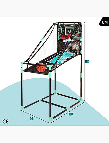 Basketbalring met retourstructuur en elektronisch scorebord cb games