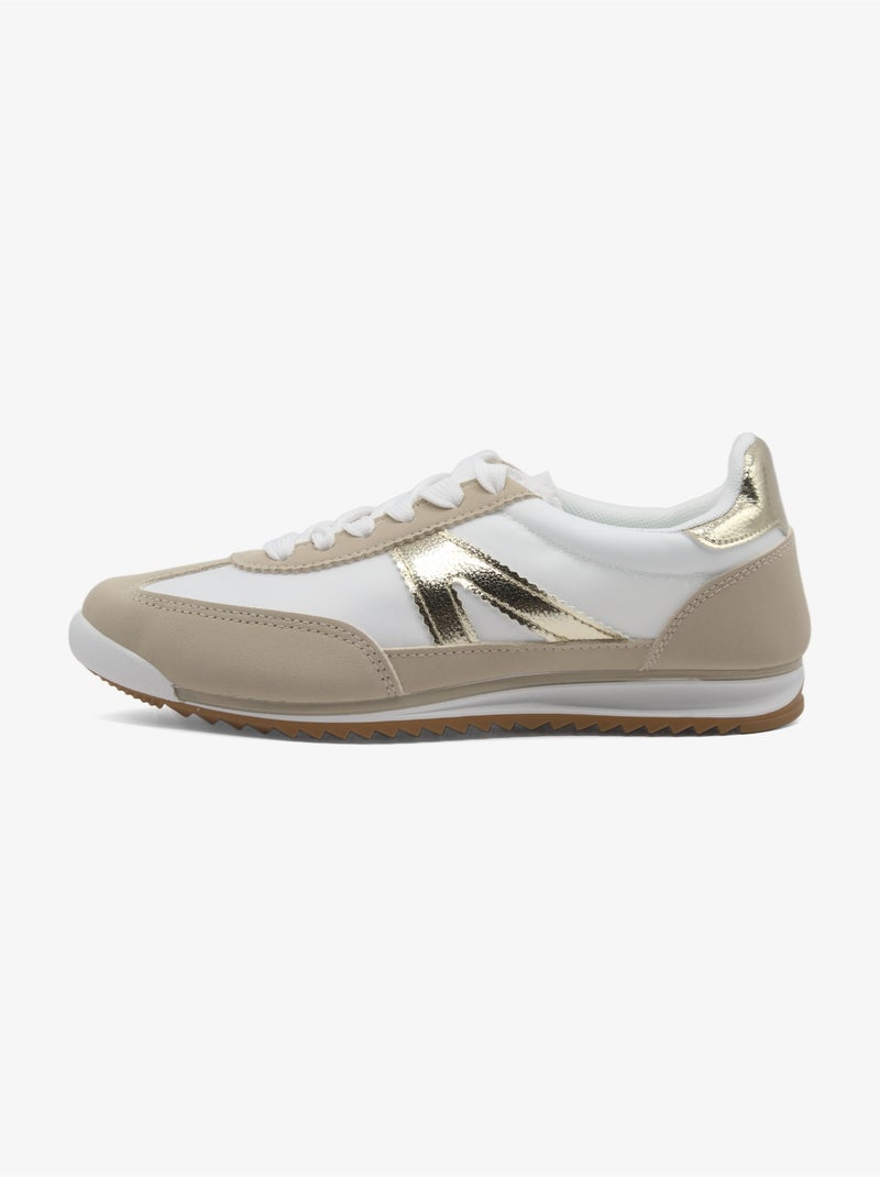 Baskets a lacets Beige - Kiabi