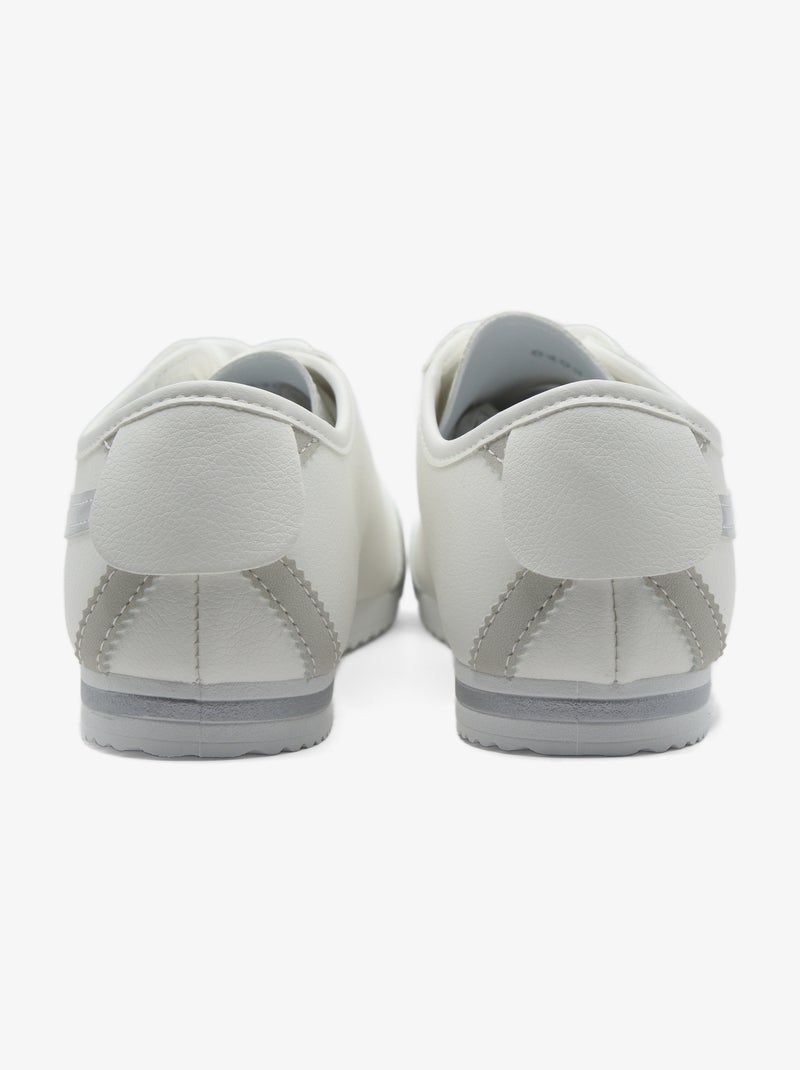 Baskets a lacets Blanc Argenté - Kiabi