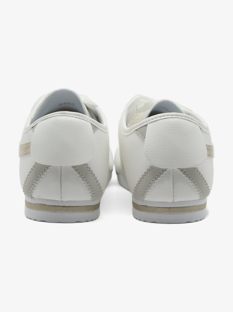 Baskets a lacets Blanc Doré - Kiabi