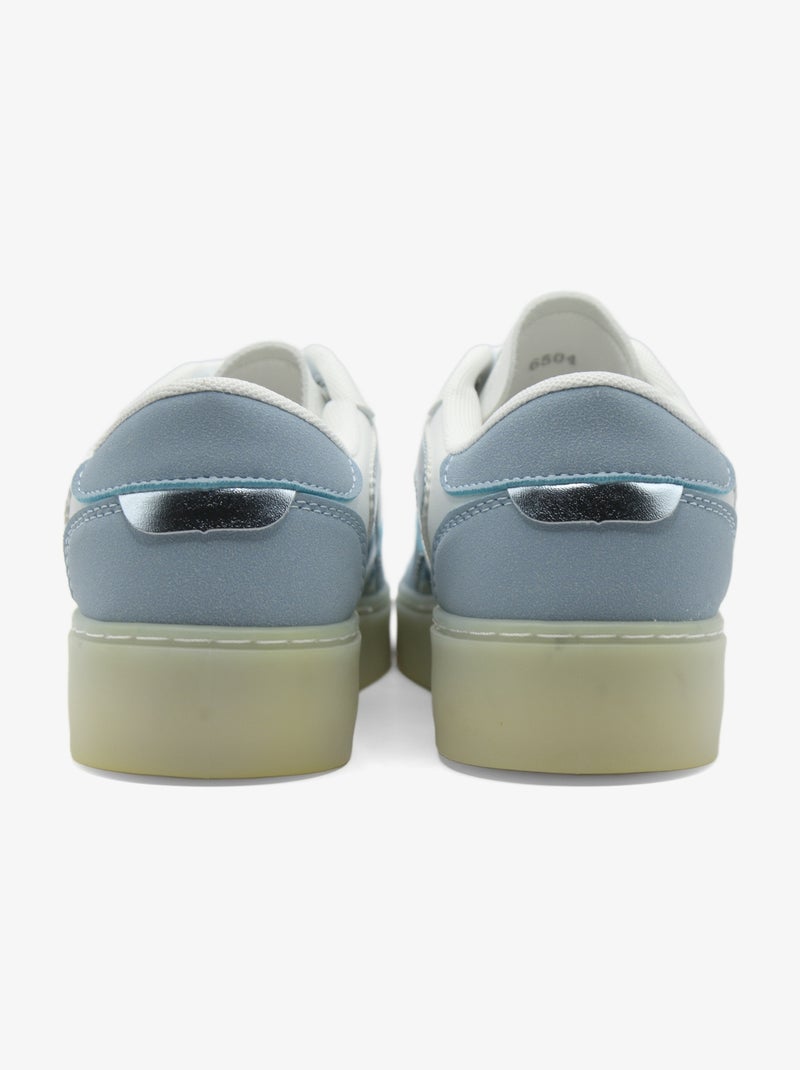 Baskets a lacets Bleu - Kiabi