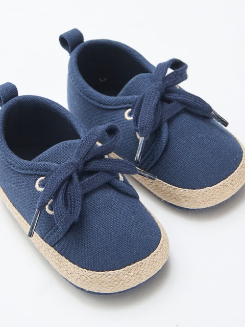 Baskets à lacets en tissu - Kiabi