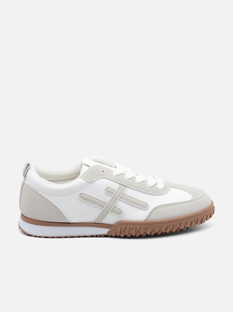 Baskets a lacets Gris - Kiabi