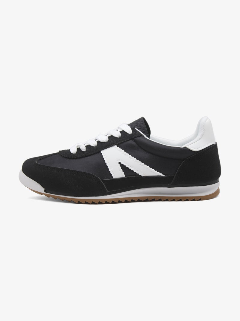Baskets a lacets Noir - Kiabi