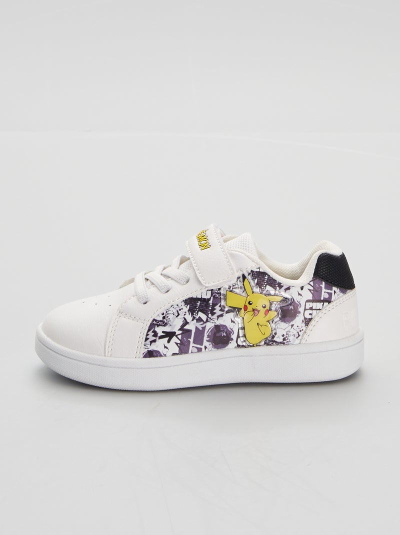Baskets à lacets + scratch 'Pokemon' blanc - Kiabi