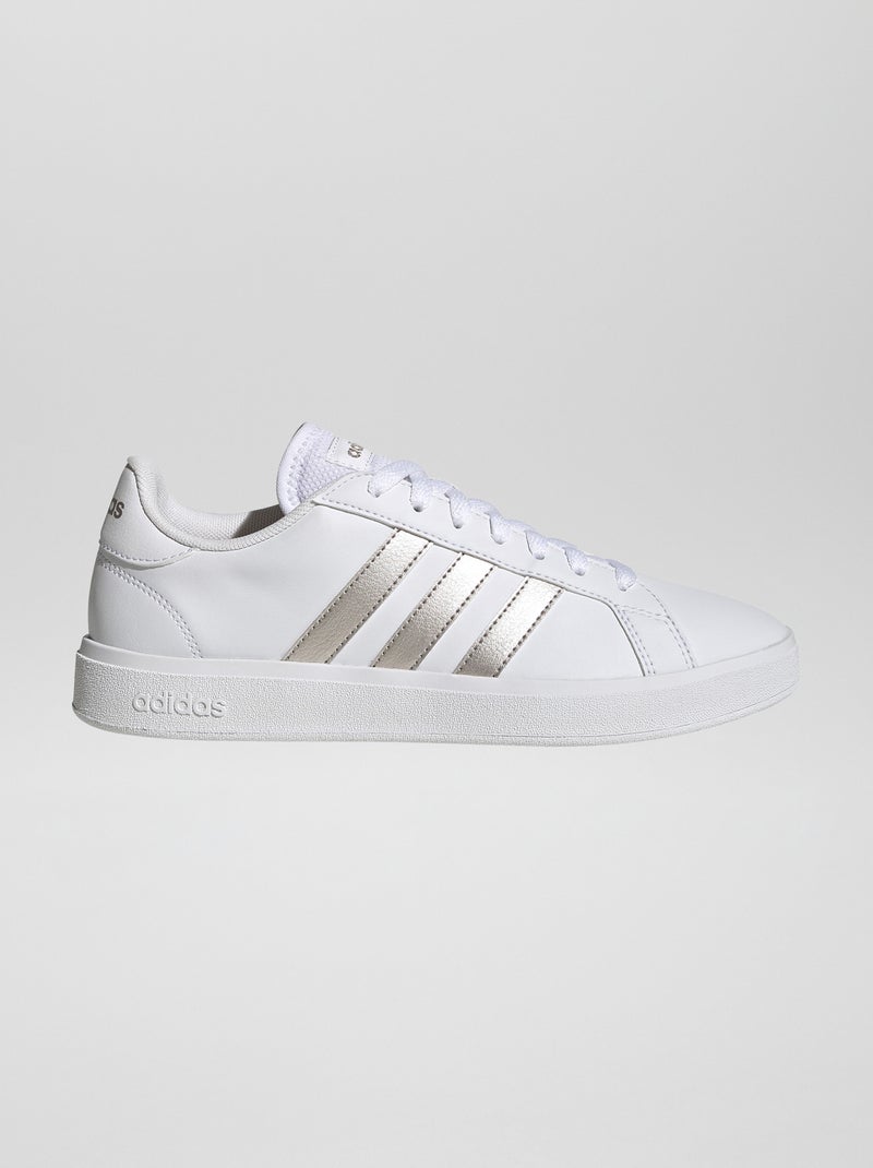 Baskets 'adidas' 'Grand court' Blanc/argenté - Kiabi