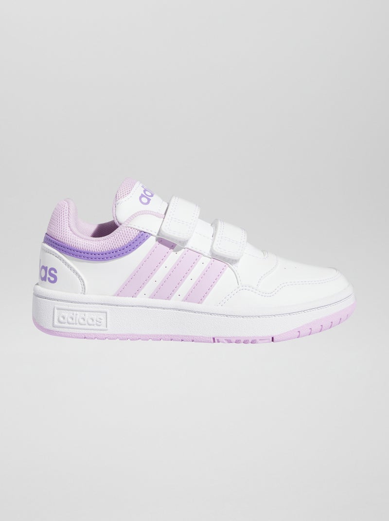 Baskets 'adidas' tricolore 'Hoops' Blanc/violet - Kiabi