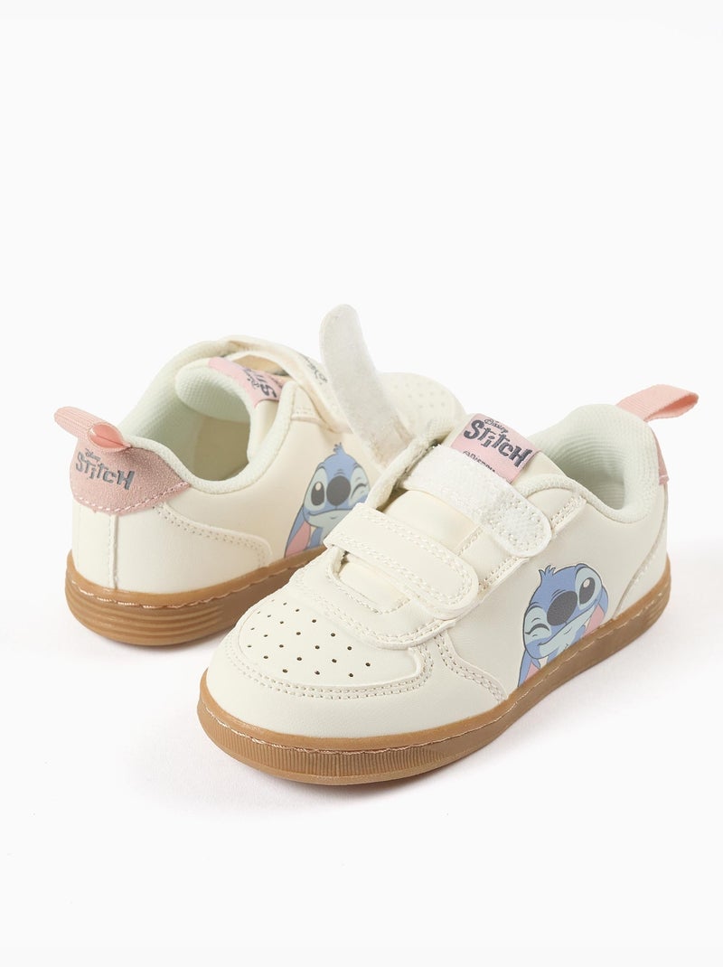 Baskets avec imprimé Stitch et brides à scratch Beige clair - Kiabi
