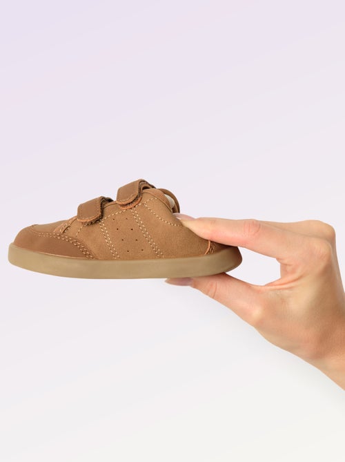 Baskets basses avec ouverture par scratch - Kiabi