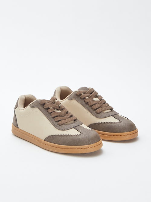 Baskets basses bicolores - Kiabi