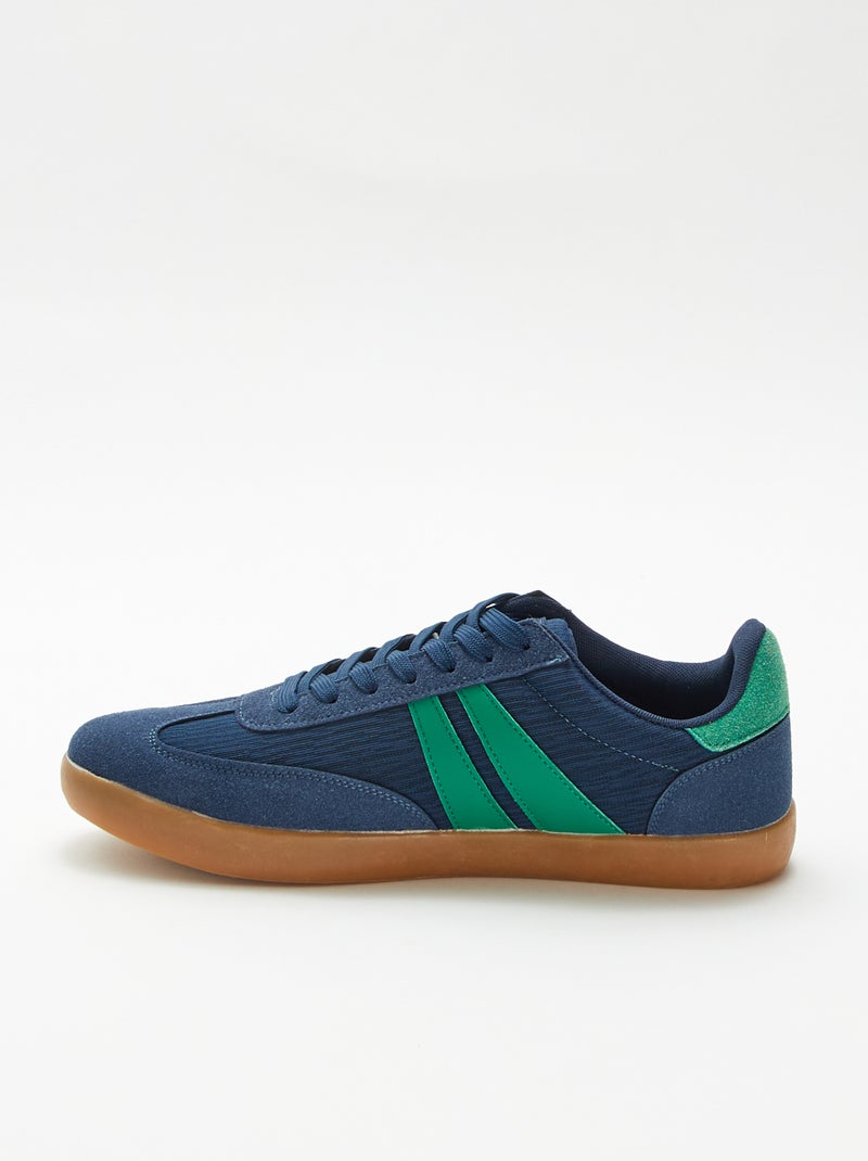 Baskets basses bicolores Bleu - Kiabi