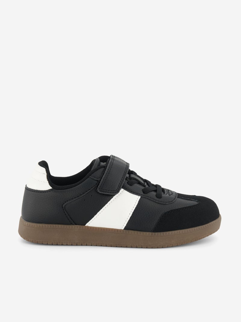 Baskets basses bicolores Noir - Kiabi