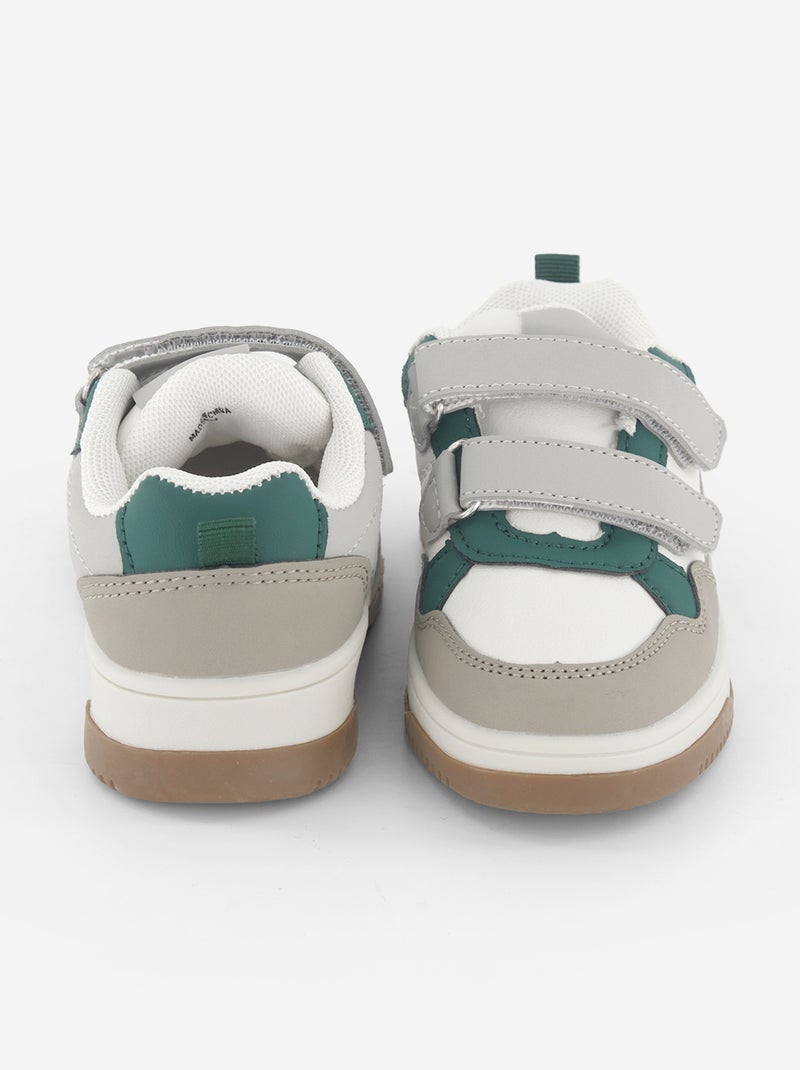 Baskets basses en simili Gris - Kiabi