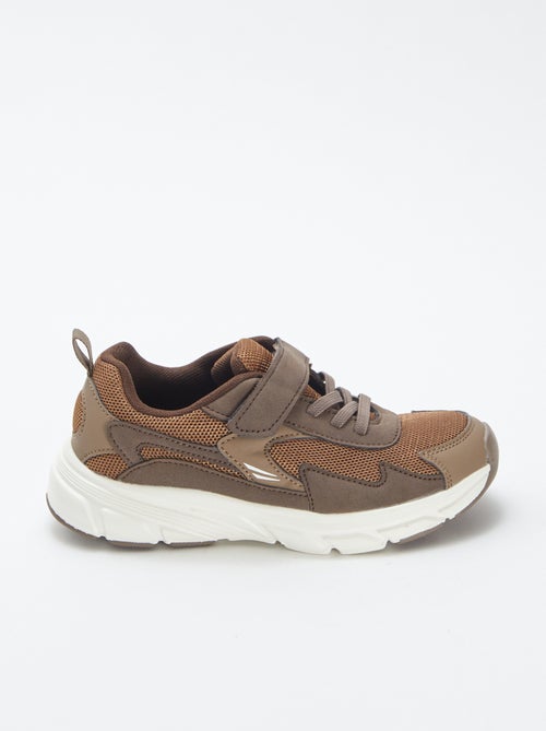 Baskets basses en tissu et mesh - Kiabi