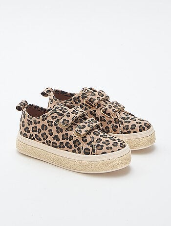 Baskets basses en toile avec semelle en corde