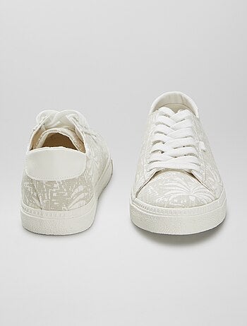 Baskets basses en toile imprimée