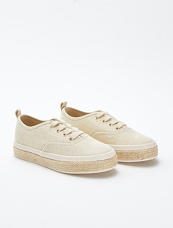 Baskets basses en toile pailletée