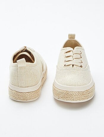 Baskets basses en toile pailletée