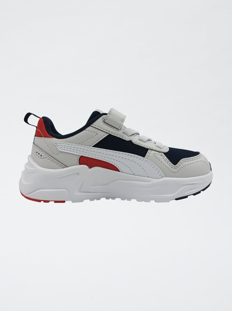 Baskets basses 'PUMA' à lacets et scratchs Bleu - Kiabi
