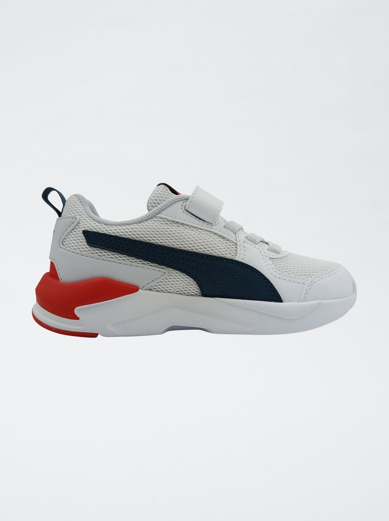 Baskets basses 'PUMA' à lacets et scratchs Bleu - Kiabi