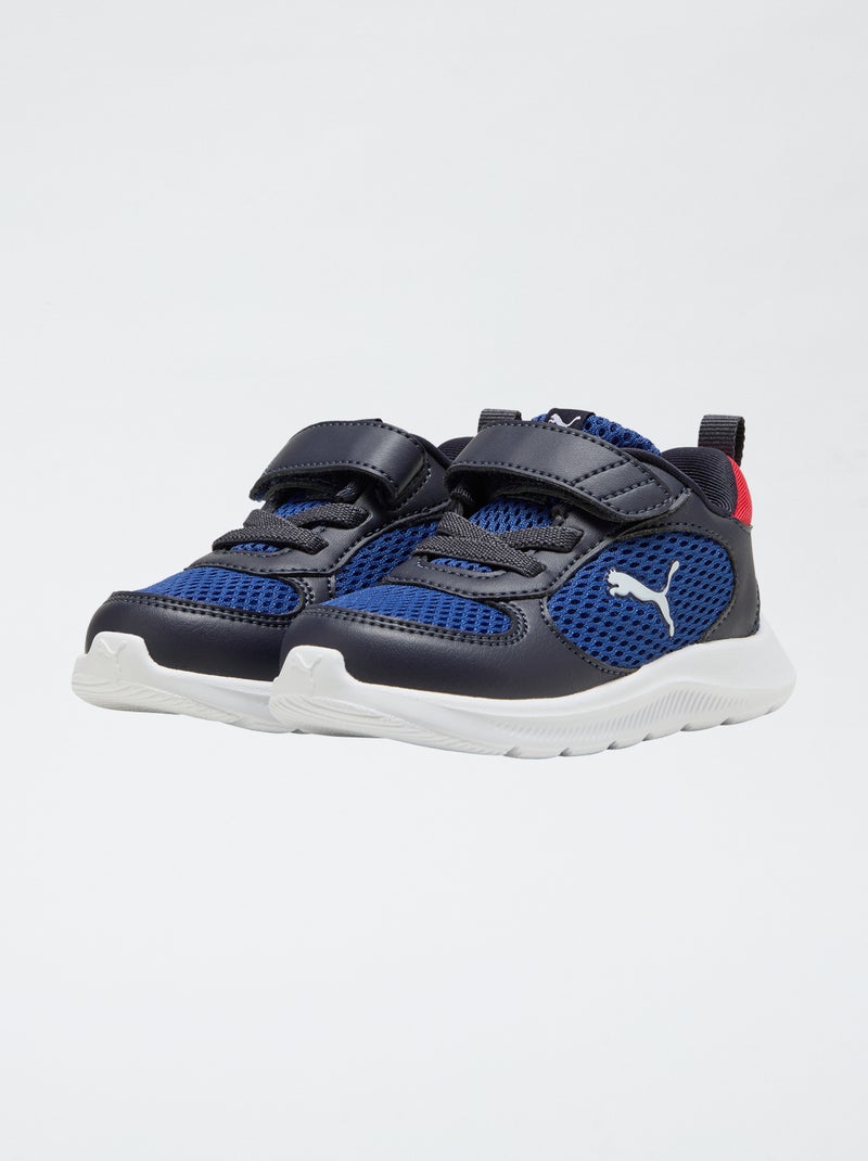 Baskets basses 'PUMA' à scratchs et lacets Bleu - Kiabi