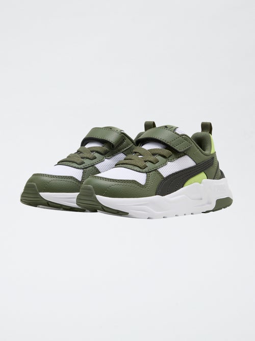 Baskets basses 'PUMA'  à scratchs et lacets - Kiabi